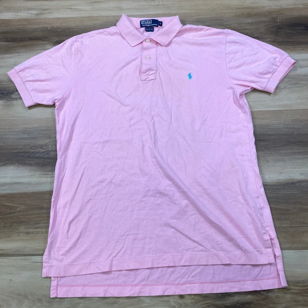 Polo Ralph Lauren Polo Shirt Mens M Classic Cotton Pique Pink Heritage Casual